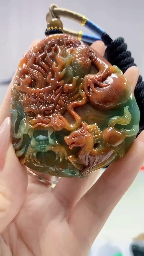 【闪购商品】定制翡翠未镶嵌4917DD-毛货挂件186