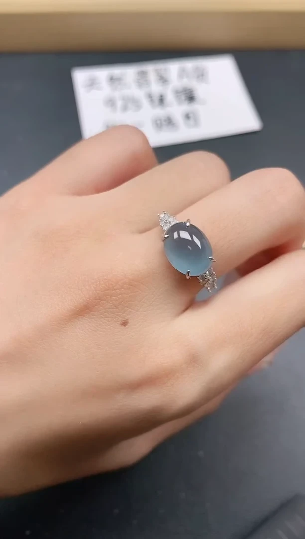 银S925镶嵌戒指翡翠11111
