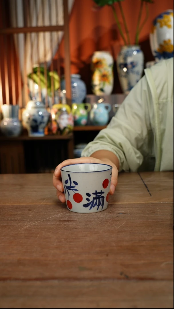 瓷片【简家甄选】景德镇设计师釉下手绘陶瓷餐具
