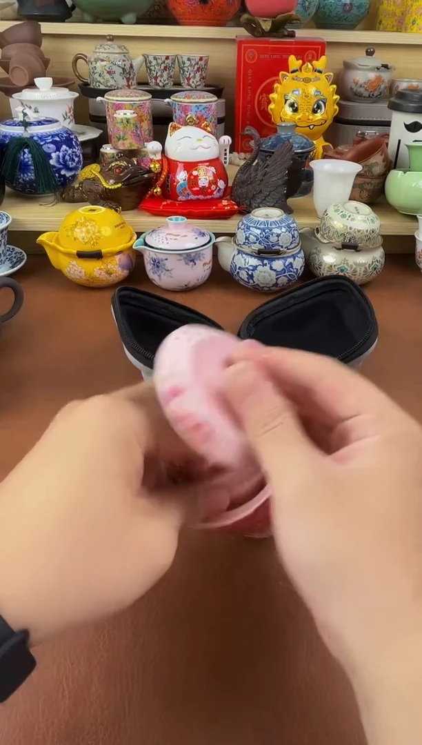 陶瓷茶具摆件旅行套组