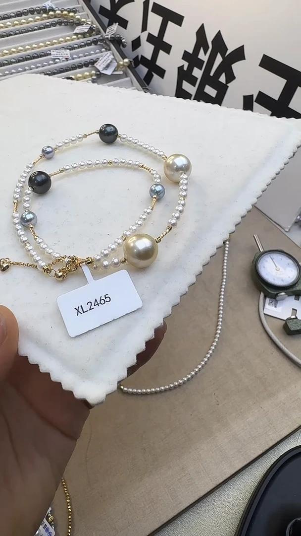银S925镶嵌颈饰海水珍珠 XL2465