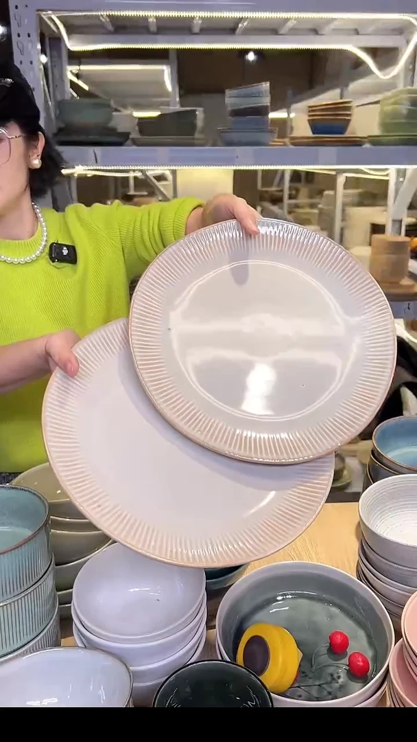 瓷391外贸尾货高温釉下彩陶瓷餐具默认微瑕