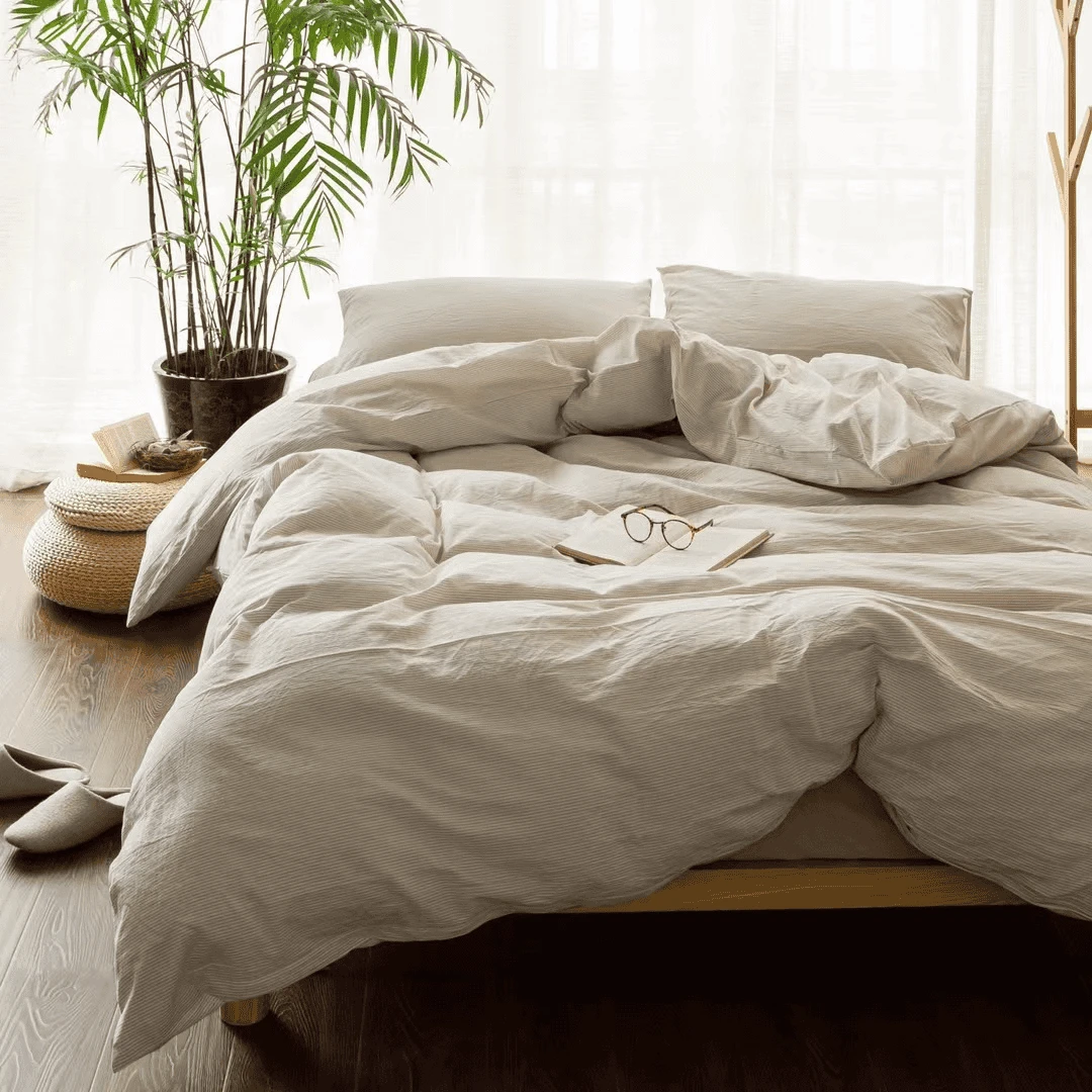 【100%全棉被套】全棉色织好物床上用品百搭简约被罩格子被套条纹