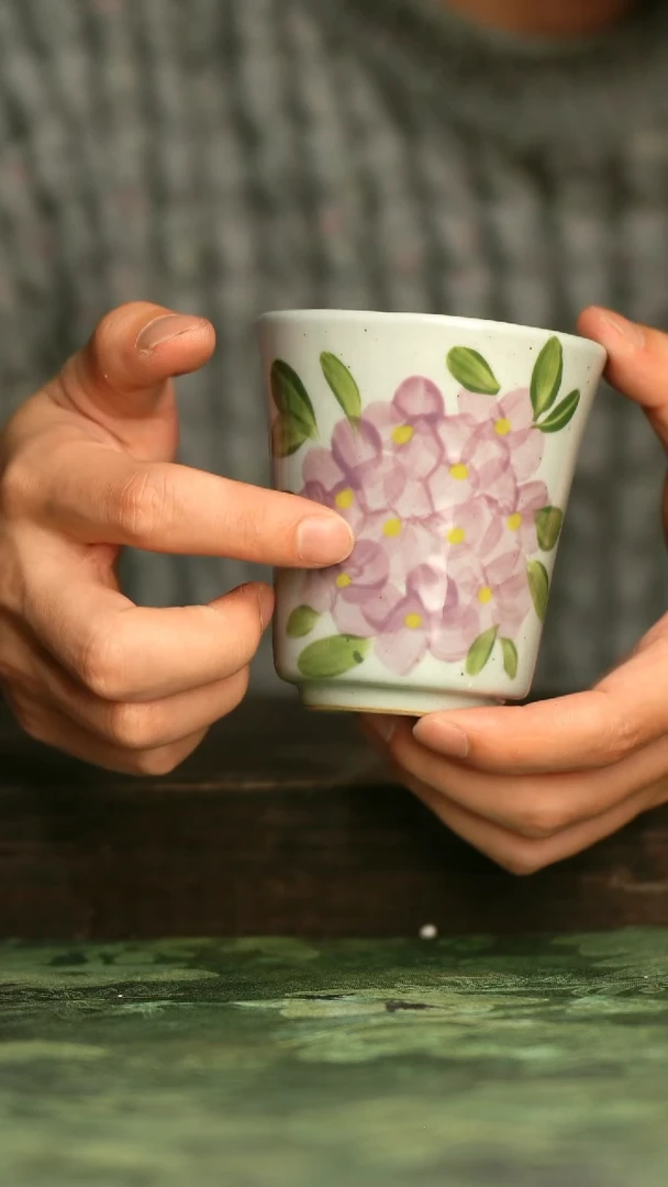 陶瓷青诗集手工手绘瓷器
