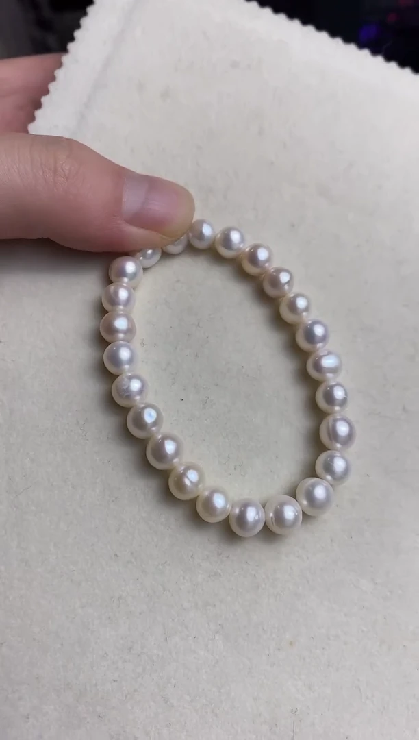 未镶嵌手链淡水珍珠7-7.5mm珍珠手链