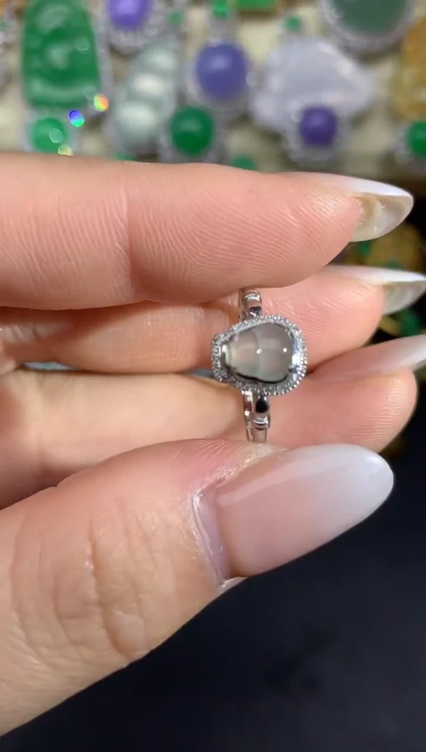 翡翠戒指18K金镶嵌54-七夕珠宝季