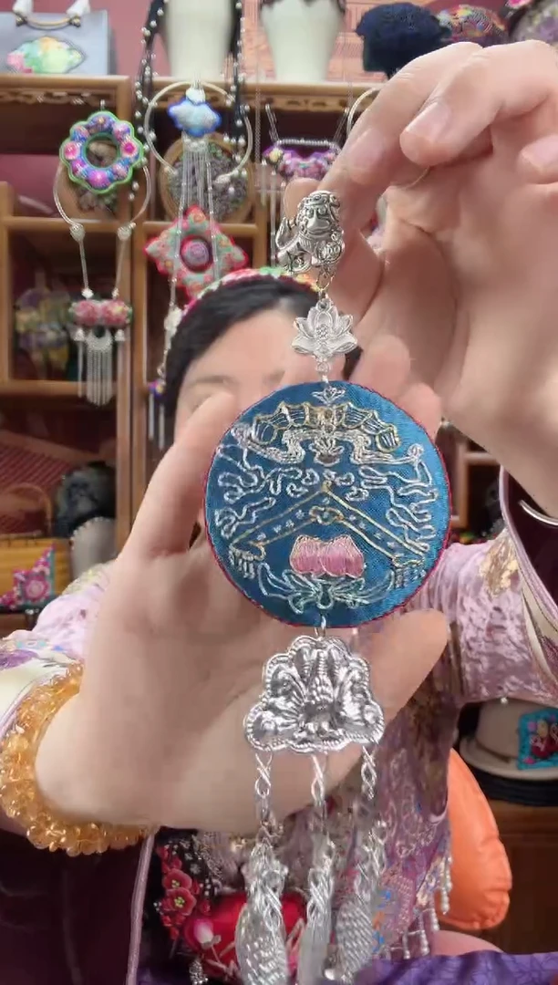 刺绣压襟105双面绣甜甜家