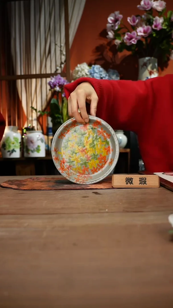 现代高温釉下彩手绘陶瓷餐具