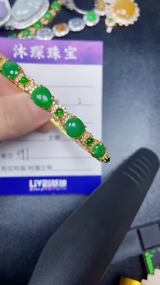 银S925镶嵌戒指翡翠9100
