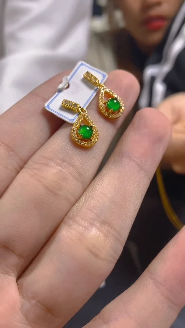 【闪购商品】翡翠耳饰未镶嵌0011527417/多样性发一