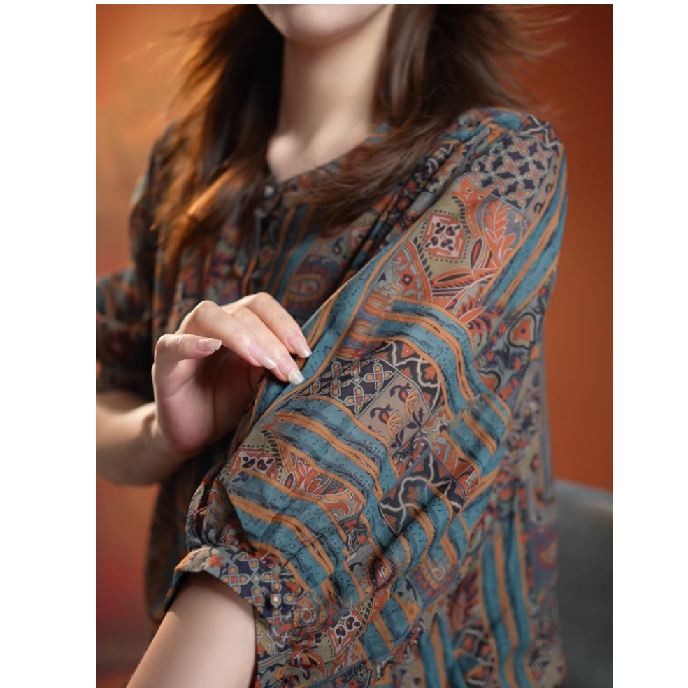 【织南境】6.13-1新款阔太洋气透气舒适感上衣女装