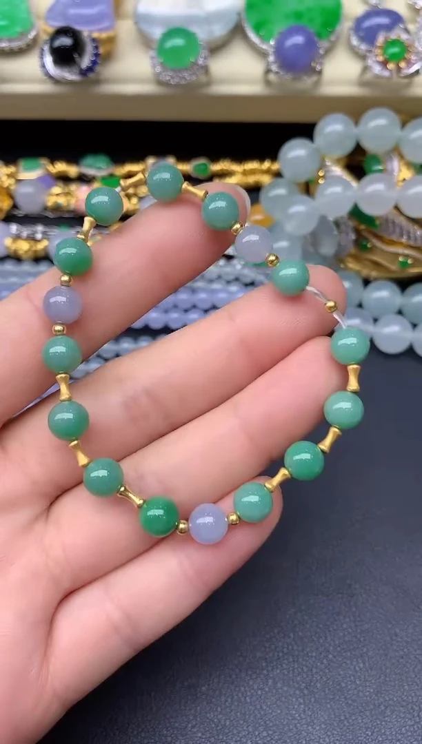 未镶嵌手串翡翠51-雪姐翡翠天天见