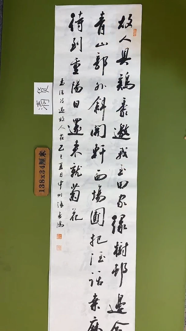 书法书法 张若鸿 尺寸138cm*34cm