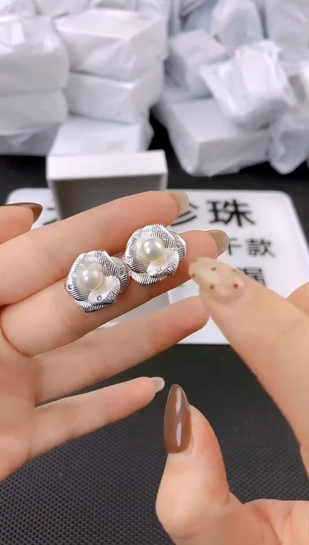 未镶嵌耳饰淡水珍珠ed1042