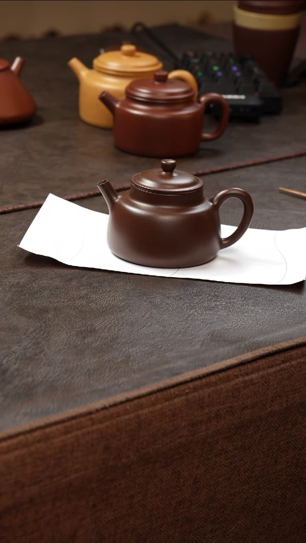 茶壶紫砂壶·25老紫泥言心160cc