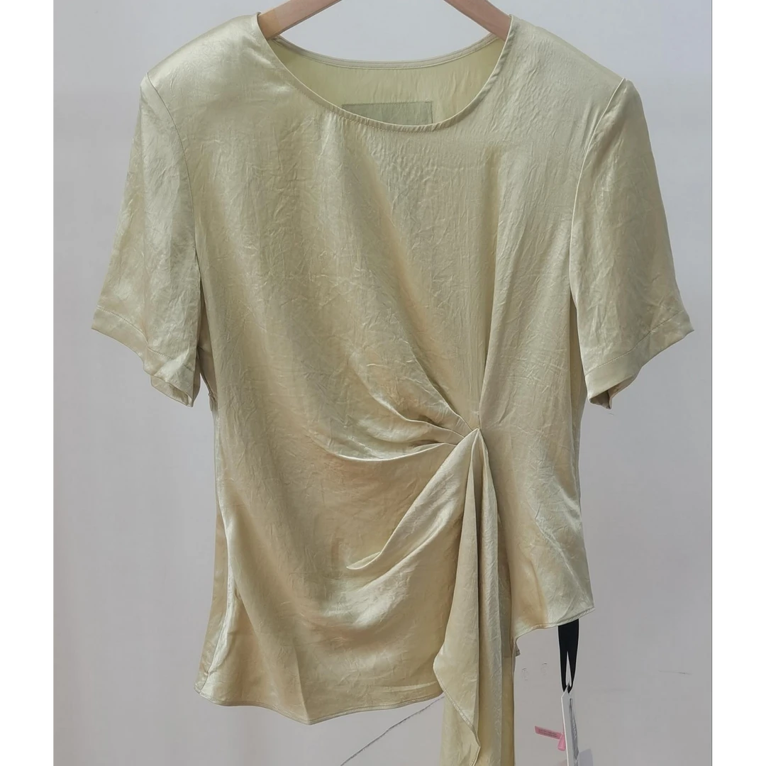 W078/AW*NA不规则捏褶收腰上衣2522