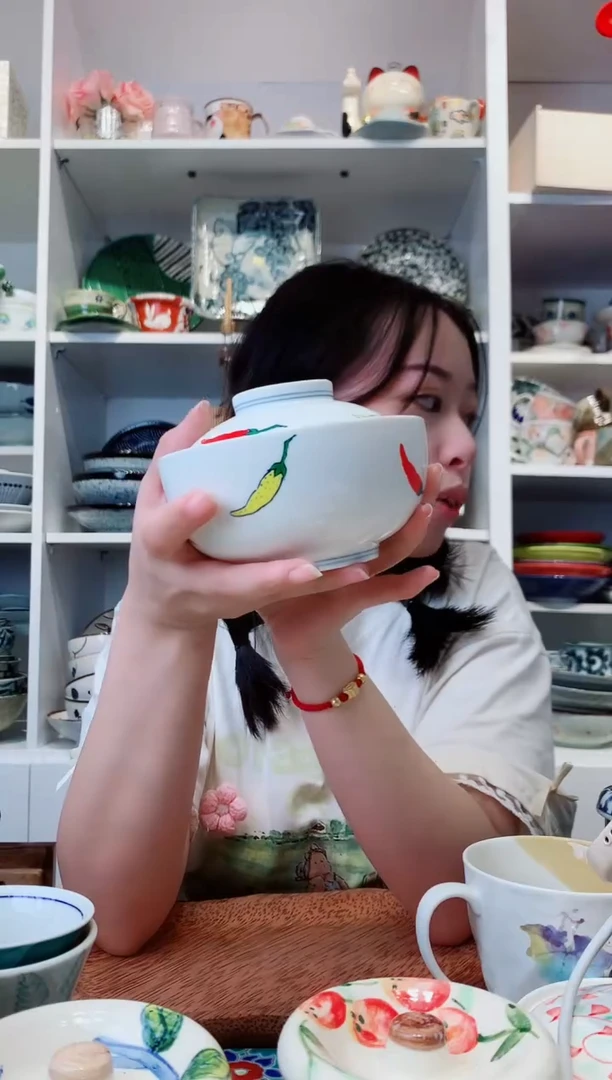 陶瓷有田烧辣椒盖碗