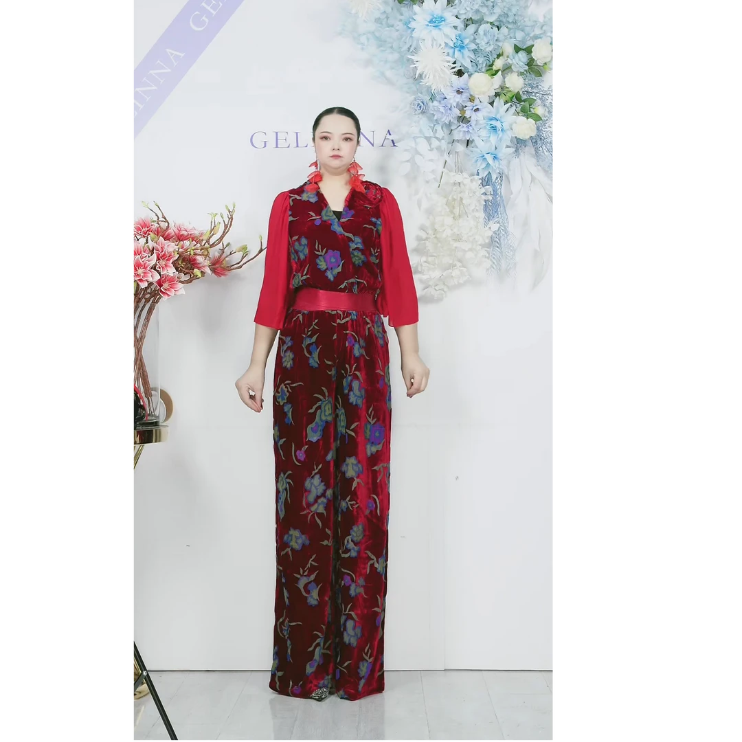 [GELLINNA女装] 红色画画套装/L-3XL/上衣时尚