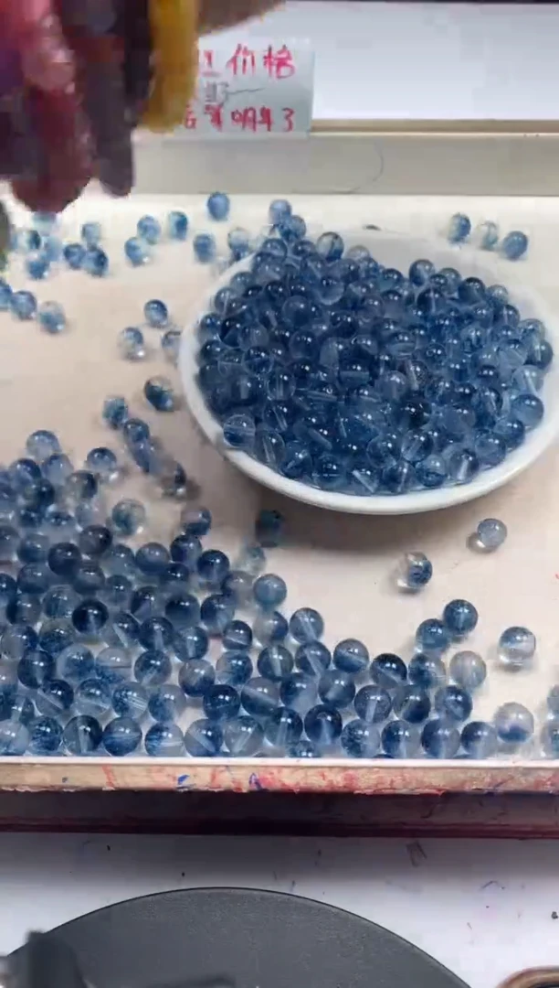 【闪购商品】水晶颈饰未镶嵌w130蓝幽灵烤色8mm*25颗