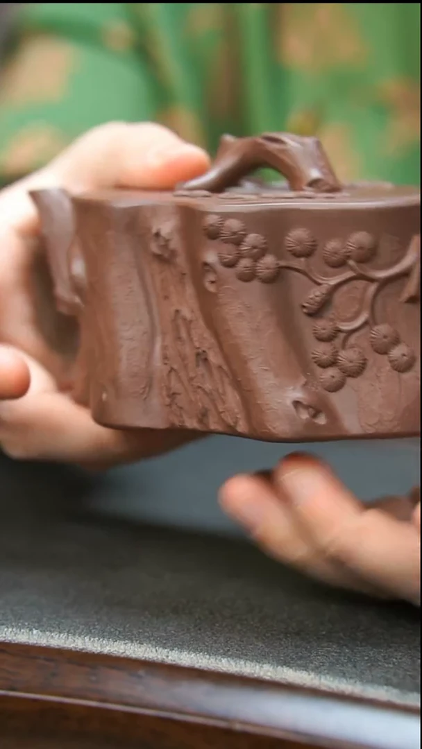 【闪购商品】紫砂茶壶单色树桩壶