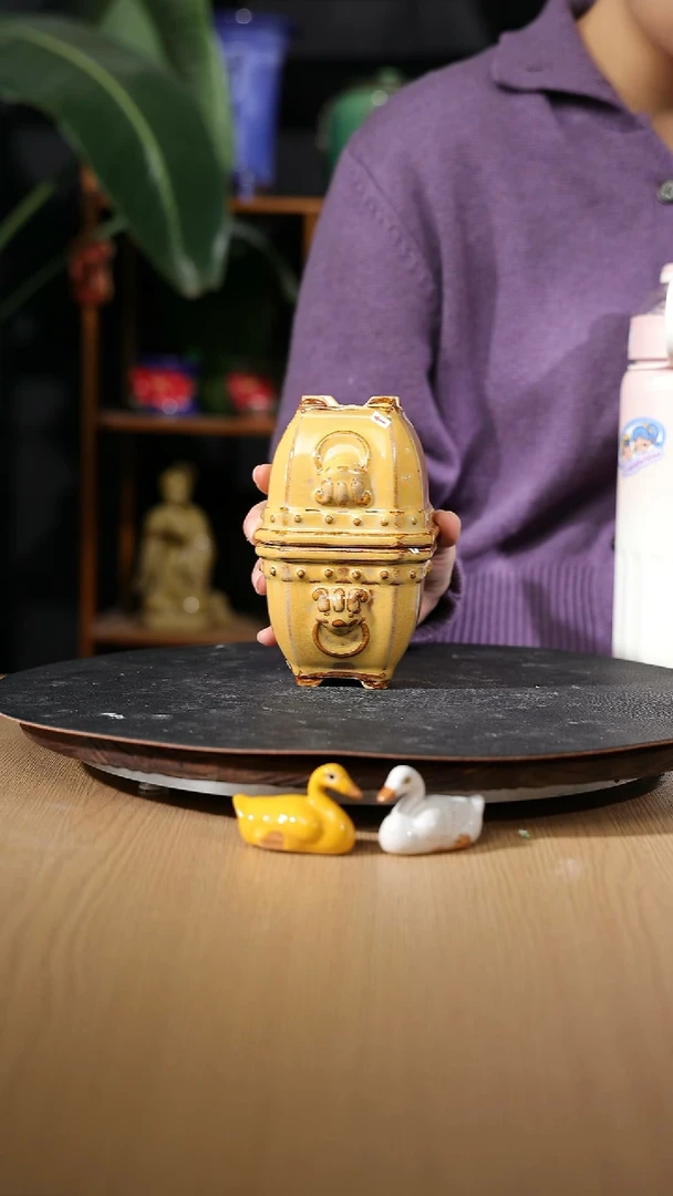 【石湾花盆】3.5寸切角兽头盆随机发货 2个