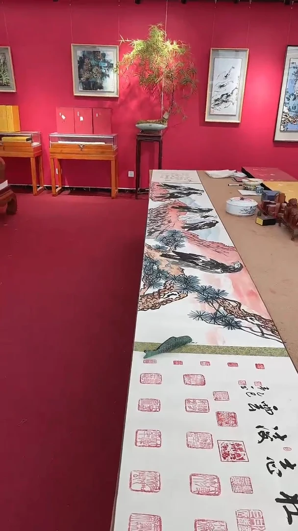 国画壮志凌云   香樟木