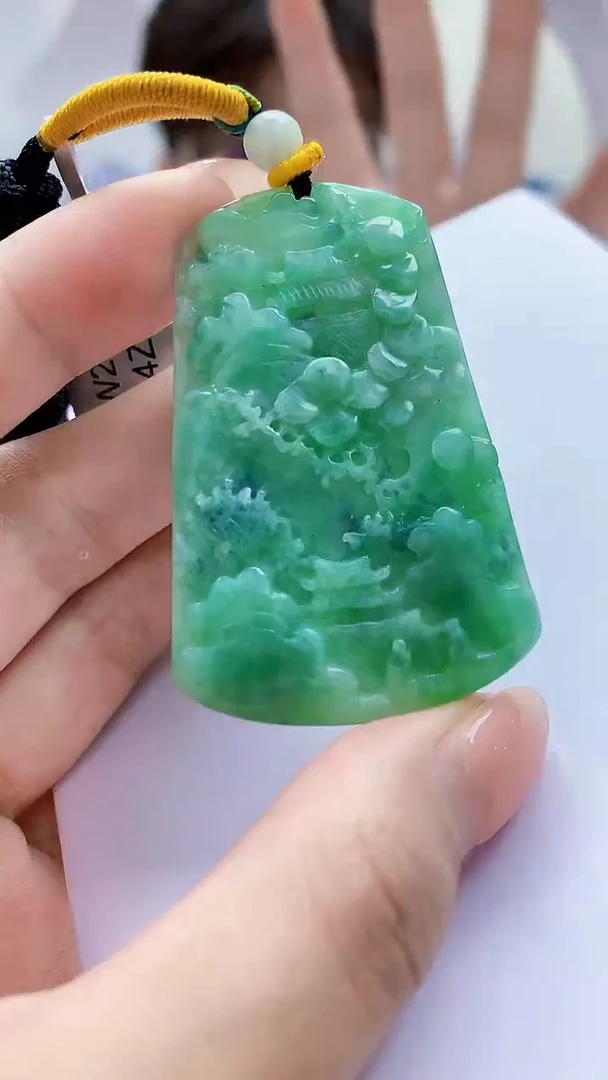 未镶嵌定制翡翠4688MM-毛货挂件9