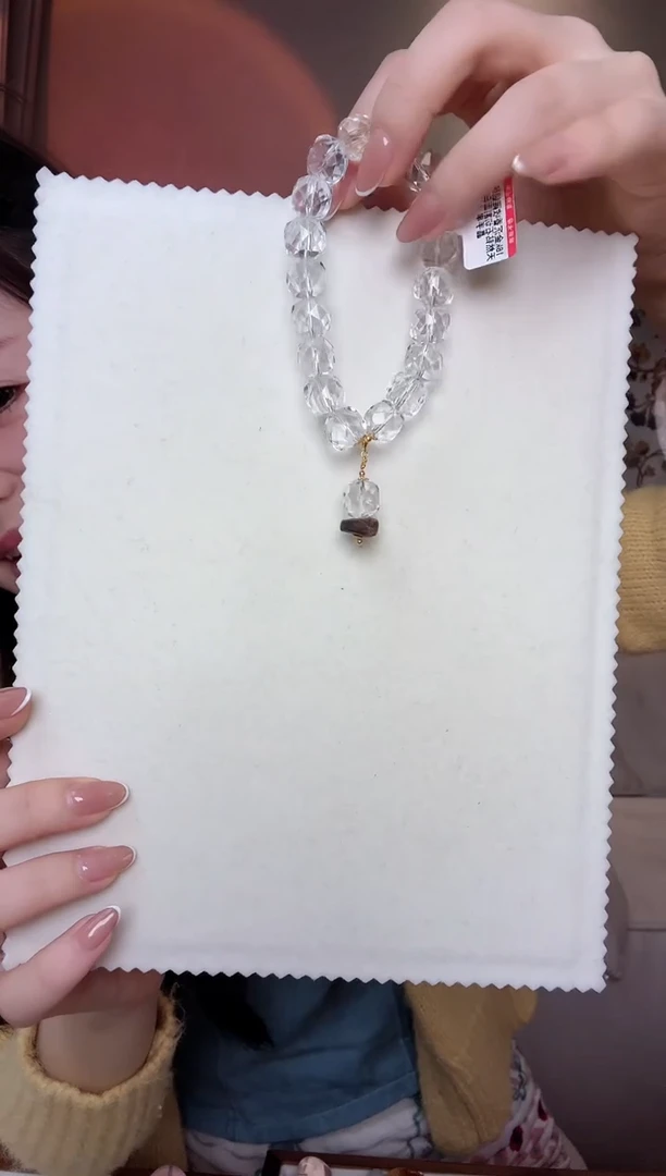 【闪购商品】水晶手链未镶嵌白水晶18K金手串