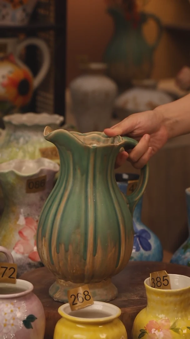 陶瓷143景德镇设计师手作花器摆件侘寂风