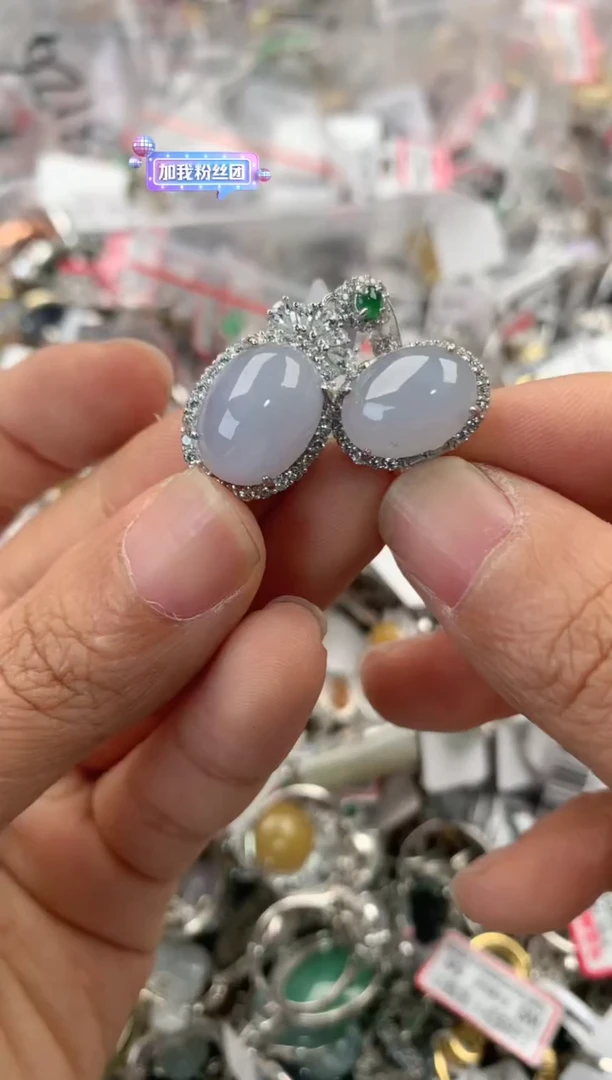 银S925镶嵌戒指翡翠333             5