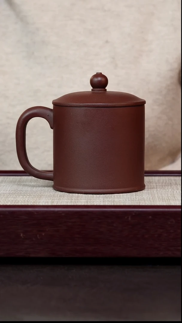茶杯紫砂紫泥老板杯