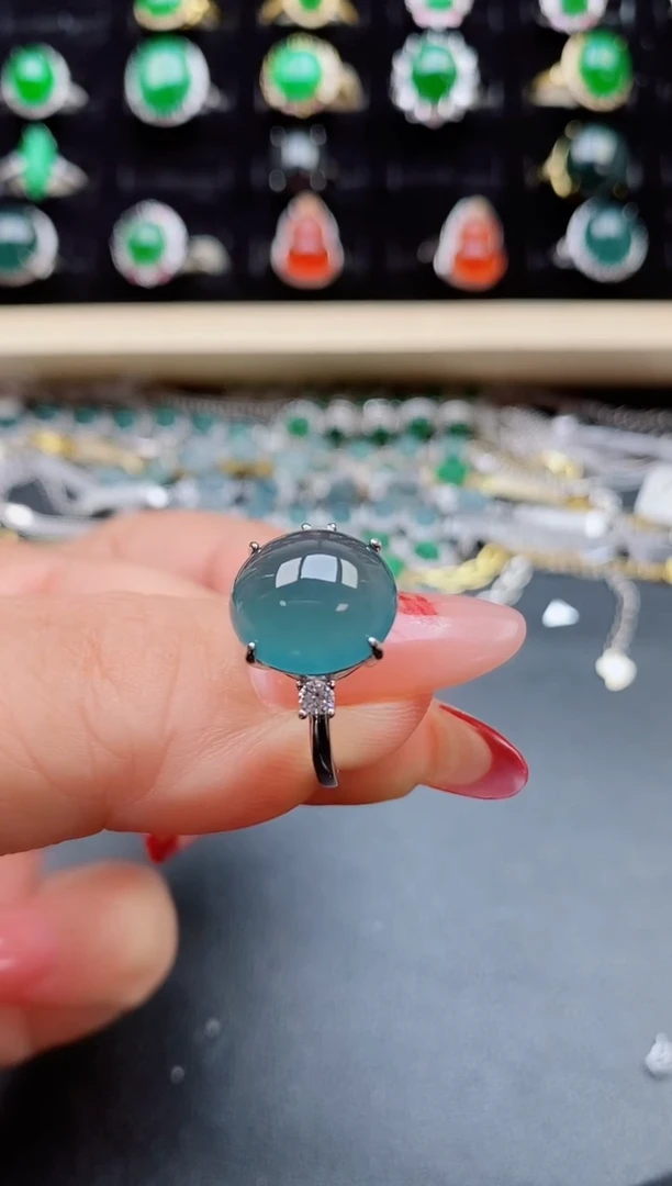 【闪购商品】翡翠戒指银S925镶嵌321321