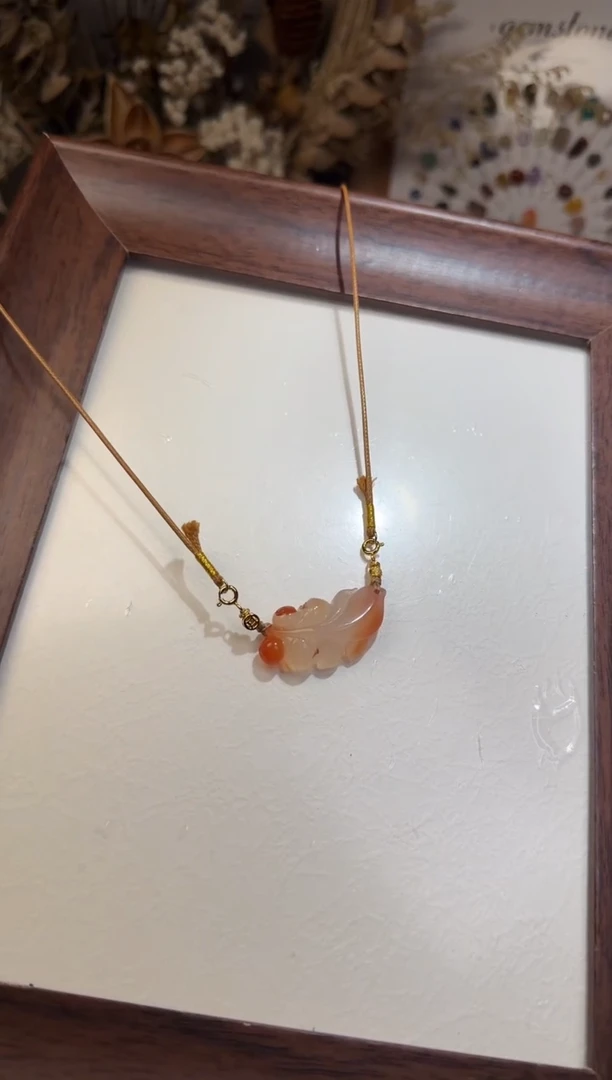 水晶摆件未镶嵌金鱼项链