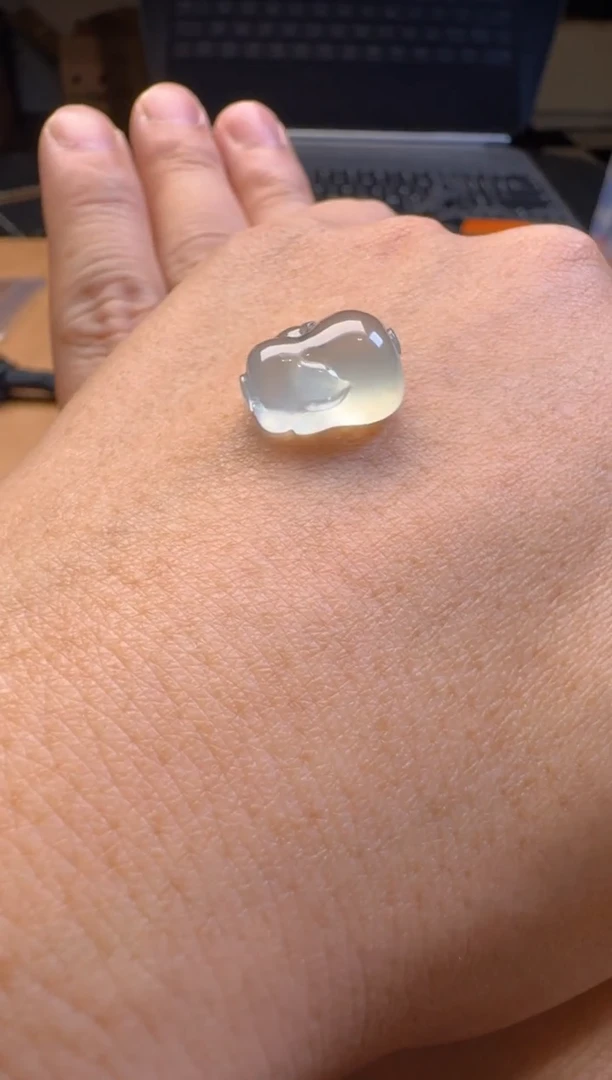 【闪购商品】定制翡翠18K金镶嵌14.6x11.1x8.6