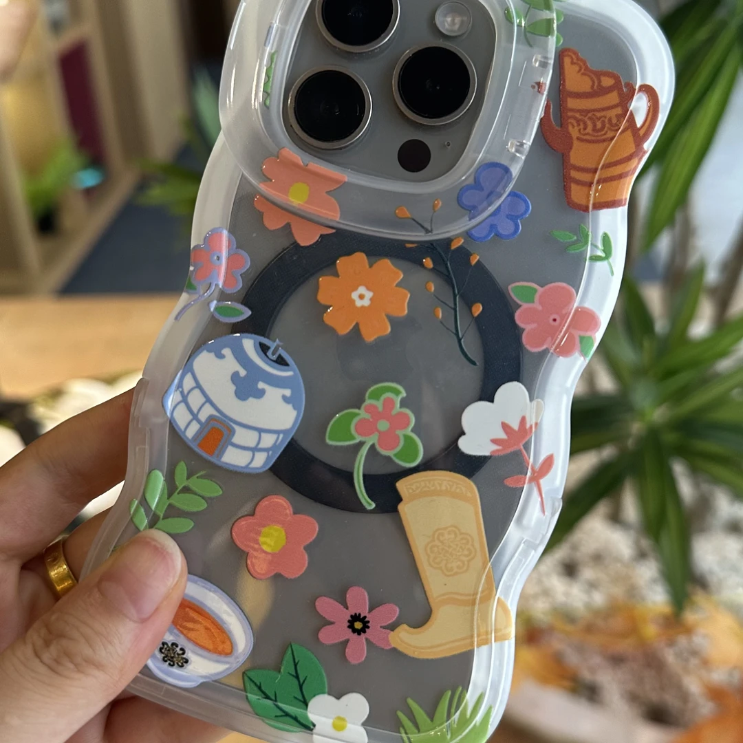 「适用于苹果/华为/小米/OPPO」蒙元素民族风菲林壳镜头全包个性