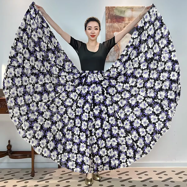 《冰萃香芋》纺混纱时尚女装720大摆半身裙/带衬裙