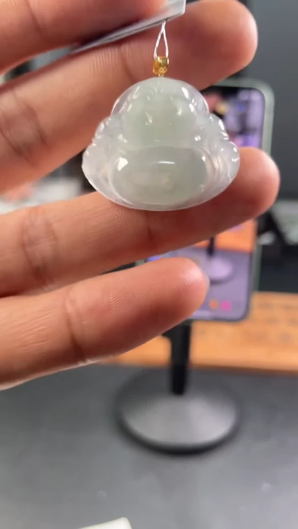 【闪购商品】翡翠颈饰18K金镶嵌缅甸A货翡翠