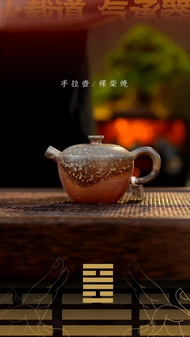 夸烧柴烧小巨轮壶772