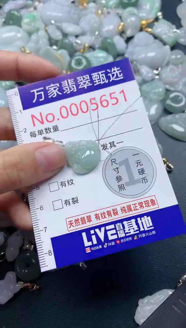吊坠(不含链)未镶嵌翡翠5651