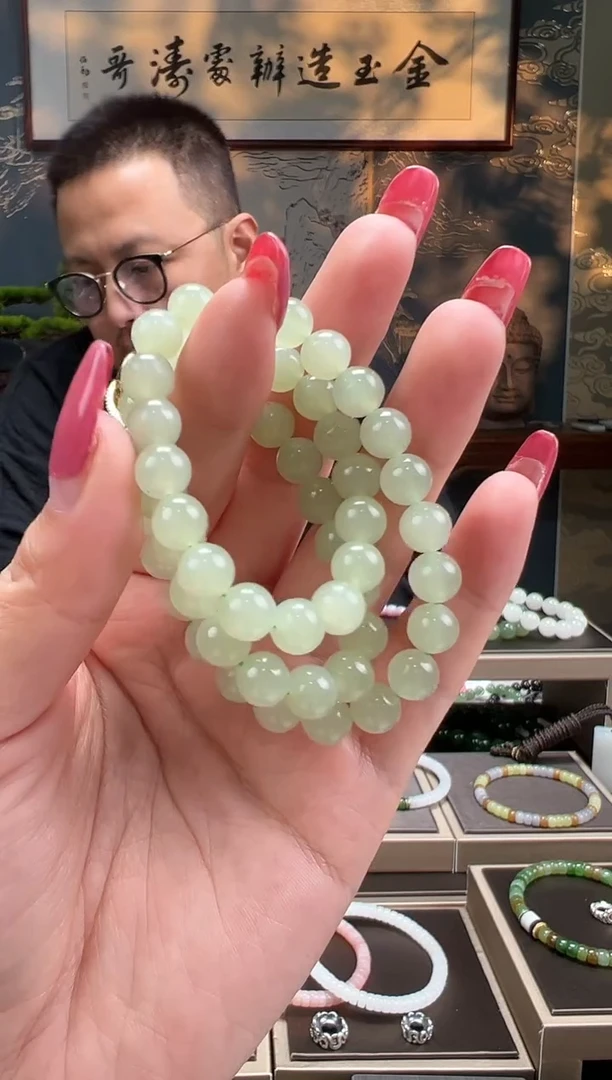 【闪购商品】和田玉妈妈链未镶嵌卡8mm