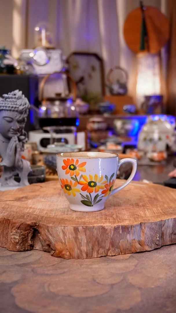 杯子菊花手工手绘手工手绘