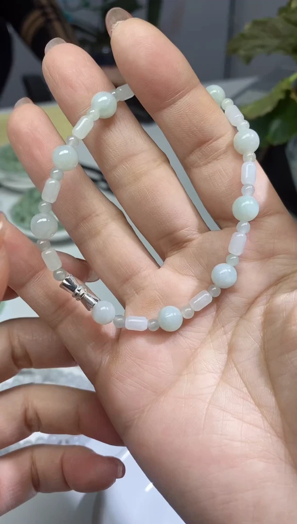 【闪购商品】翡翠手链未镶嵌天然缅甸翡翠A货手串卡7+卡3