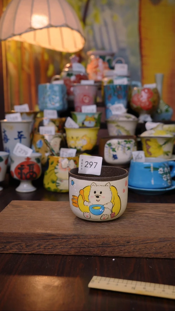 摆件泥垚手作 景德镇手工手绘器物