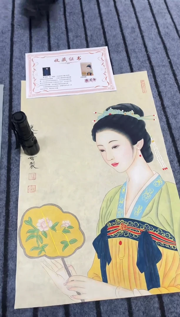国画精品四尺开三人物