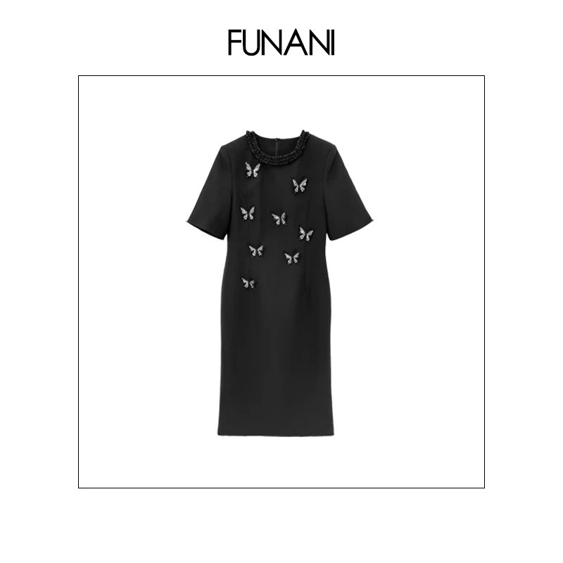 【FUNANI】秀款定制D系列手缝立体剪裁蝴蝶连衣裙  X2511112