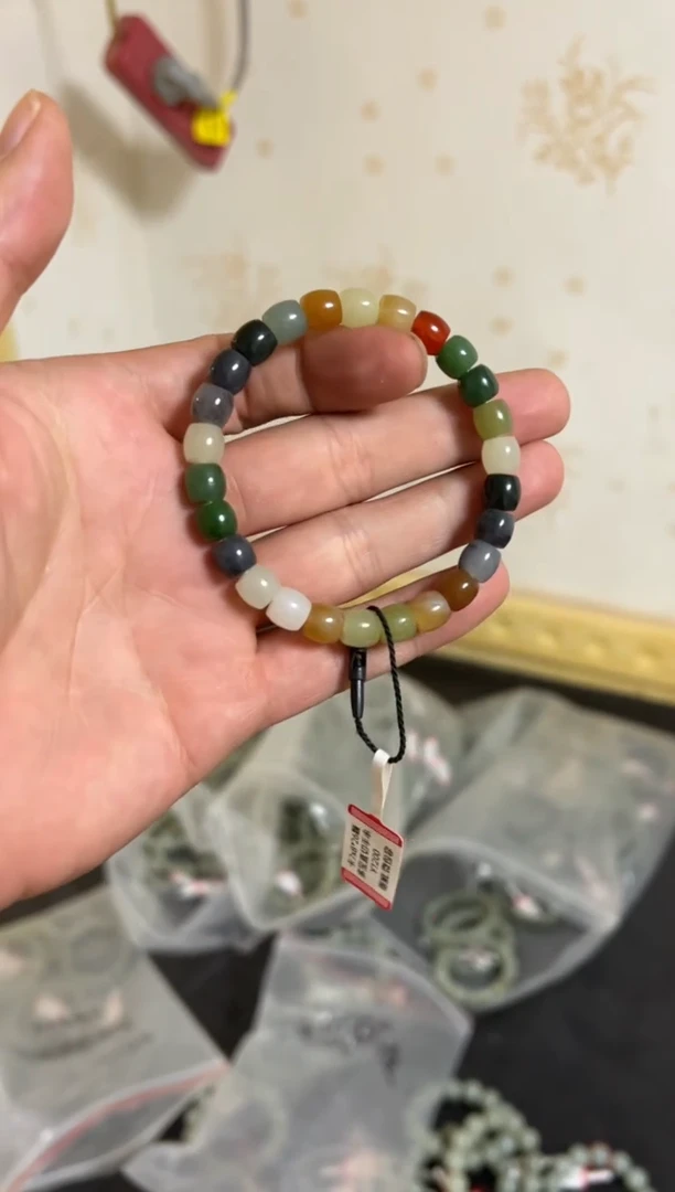 手串未镶嵌和田玉和田玉多宝直切手串卡7*8