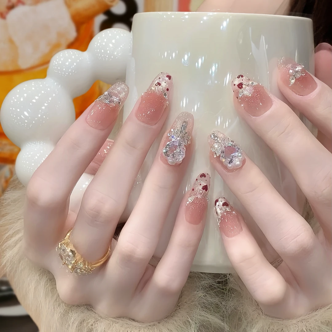 【星光甜语】手工穿戴甲可拆卸高级感显白纯欲新款猫眼美甲穿戴甲片
