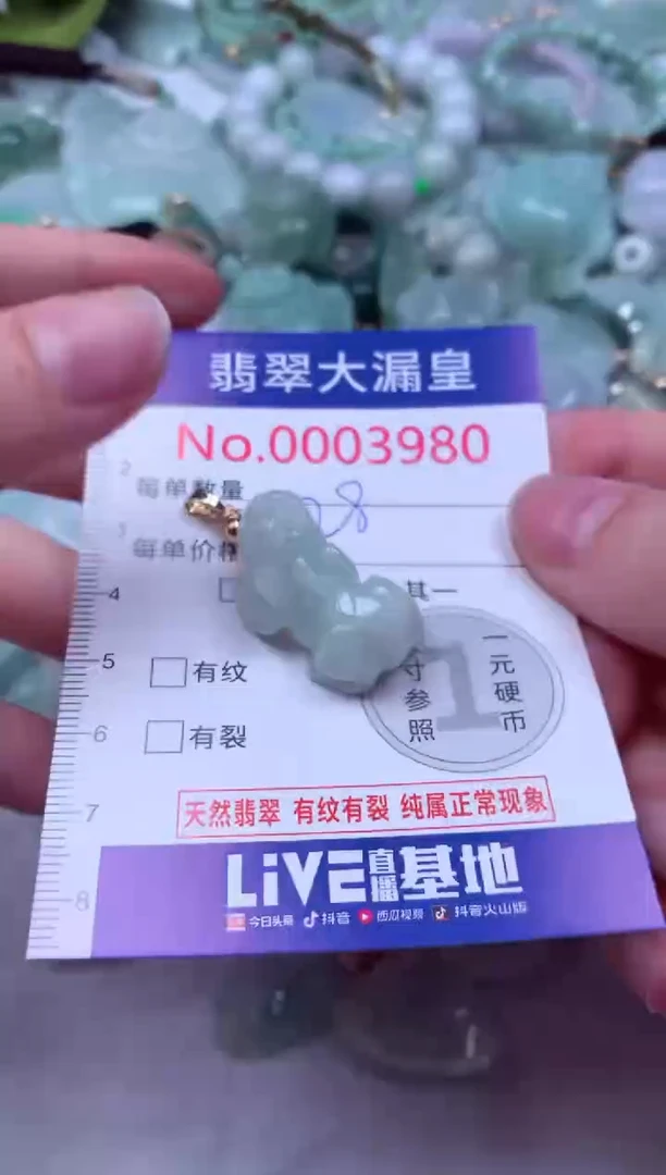 吊坠(不含链)未镶嵌翡翠3980