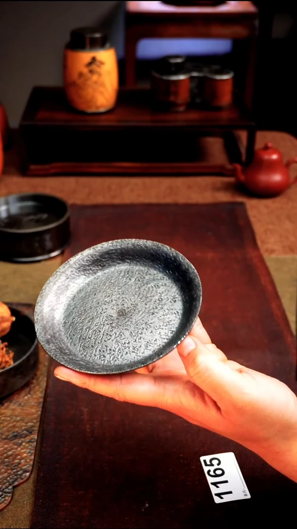 1165福利纯锡壶承茶盘直径12.6