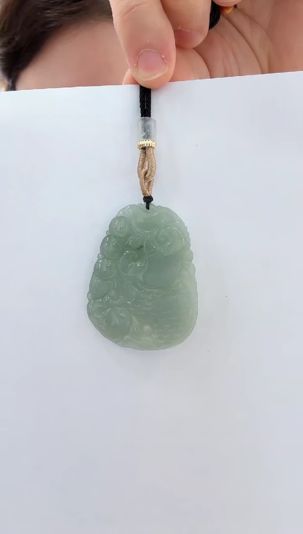 翡翠未镶嵌颈饰20鱼化龙